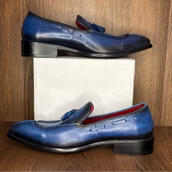 Encore Jeans Men's Blue Tassel Slip-Ons - Picture 3 of 7